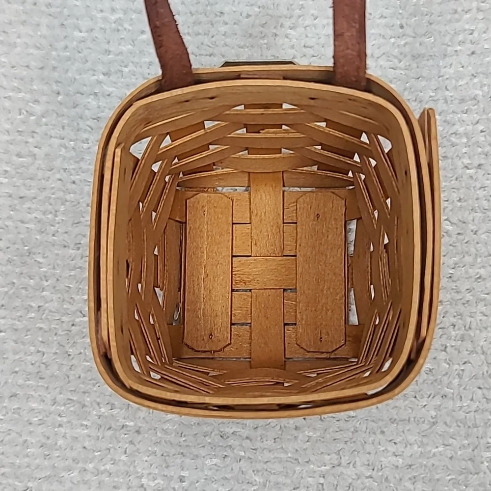 Longaberger Vintage 1998 Small Chive Hanging Basket 15211 with Liner & Insert